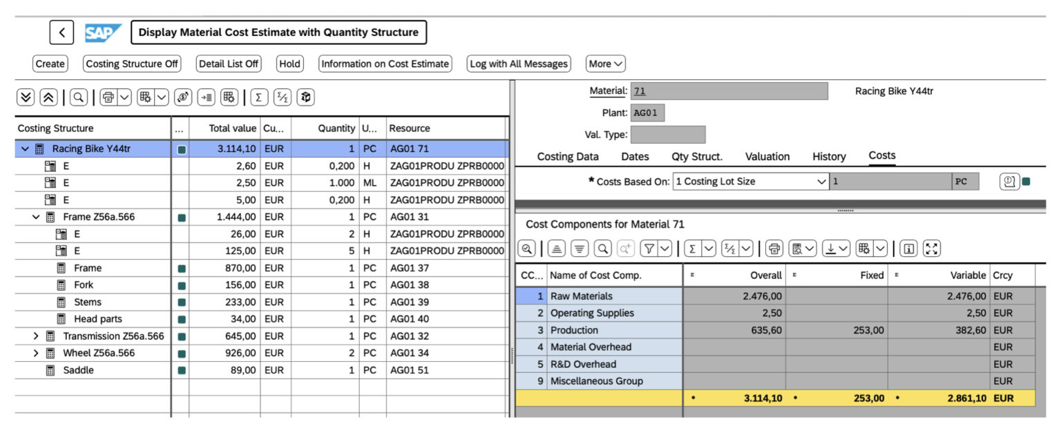 SAP Material Ledger Agilon GmbH